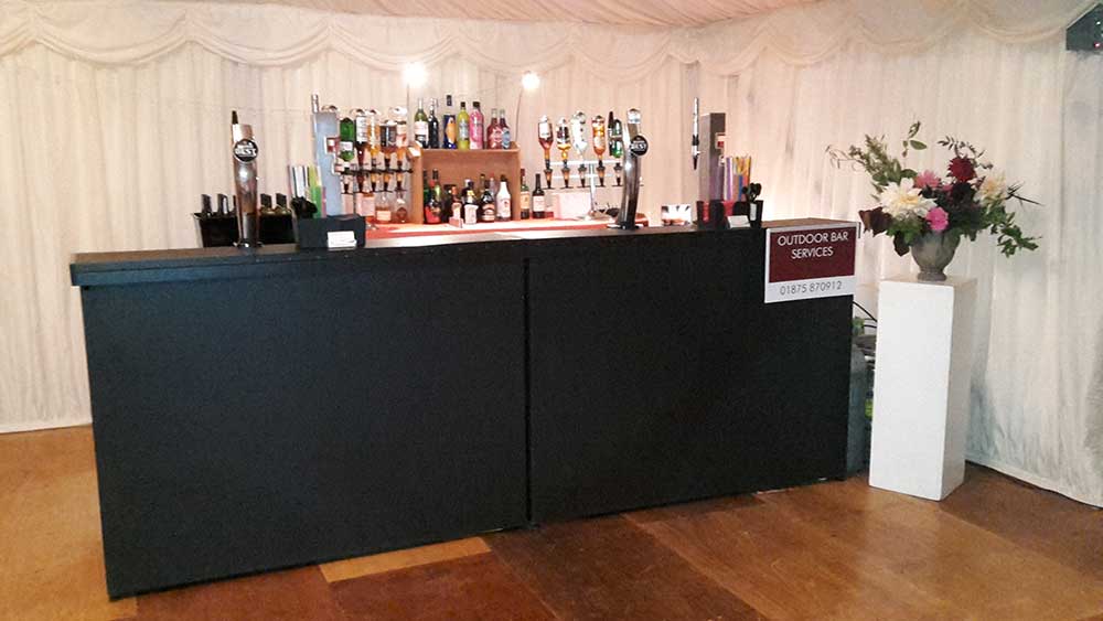 Outdoor bar at an East Lothian Event